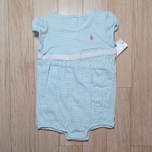 Ralph Lauren Blue and White Striped Baby Top
